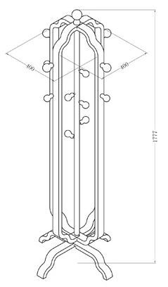 Jual Curve Walnut Coat Stand JF505