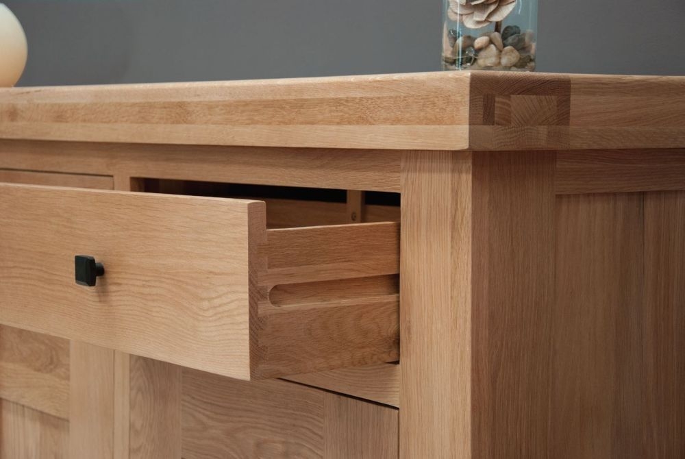 Product photograph of Homestyle Gb Bordeaux Oak Small Sideboard from Choice Furniture Superstore.