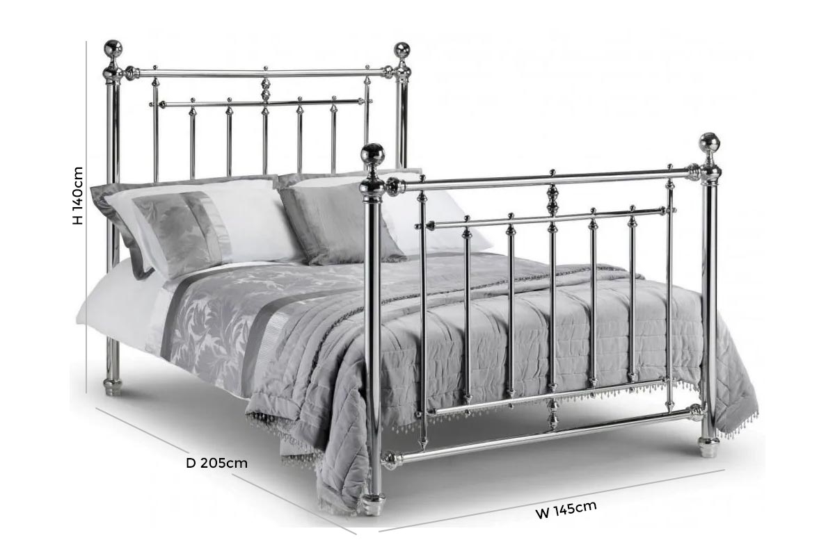 Product photograph of Empress Chrome Plated Bed - Comes In Single And Double Size Options from Choice Furniture Superstore.