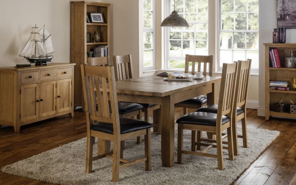 Product photograph of Astoria Oak Dining Table Set - Comes In 4 6 Chair Options from Choice Furniture Superstore.