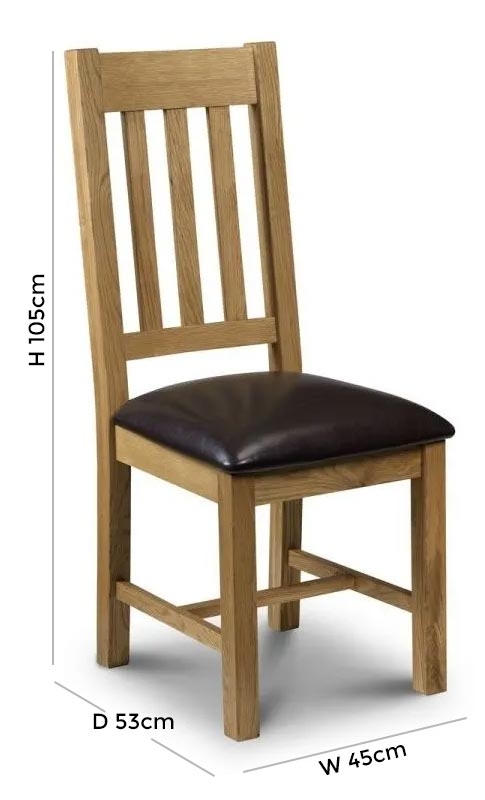 Product photograph of Astoria Oak Dining Chair Sold In Pairs from Choice Furniture Superstore.