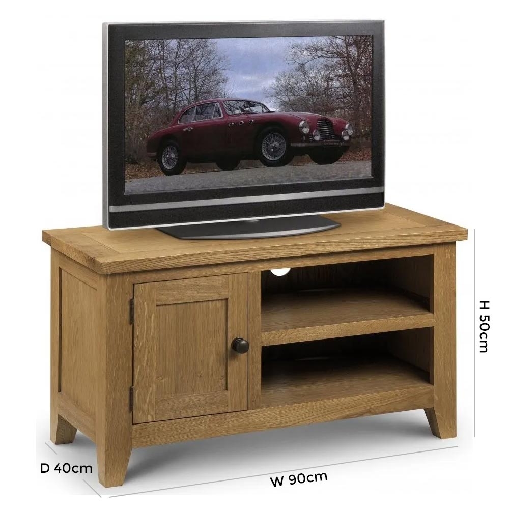 Product photograph of Astoria Oak 90cm Tv Unit from Choice Furniture Superstore.
