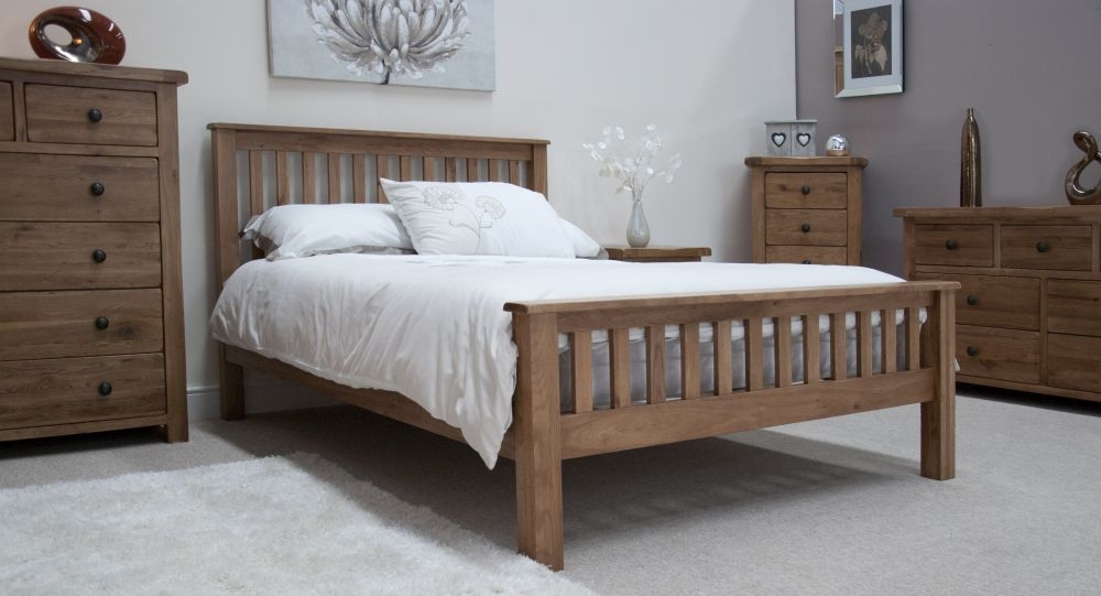 Product photograph of Homestyle Gb Rustic Oak Bed from Choice Furniture Superstore.