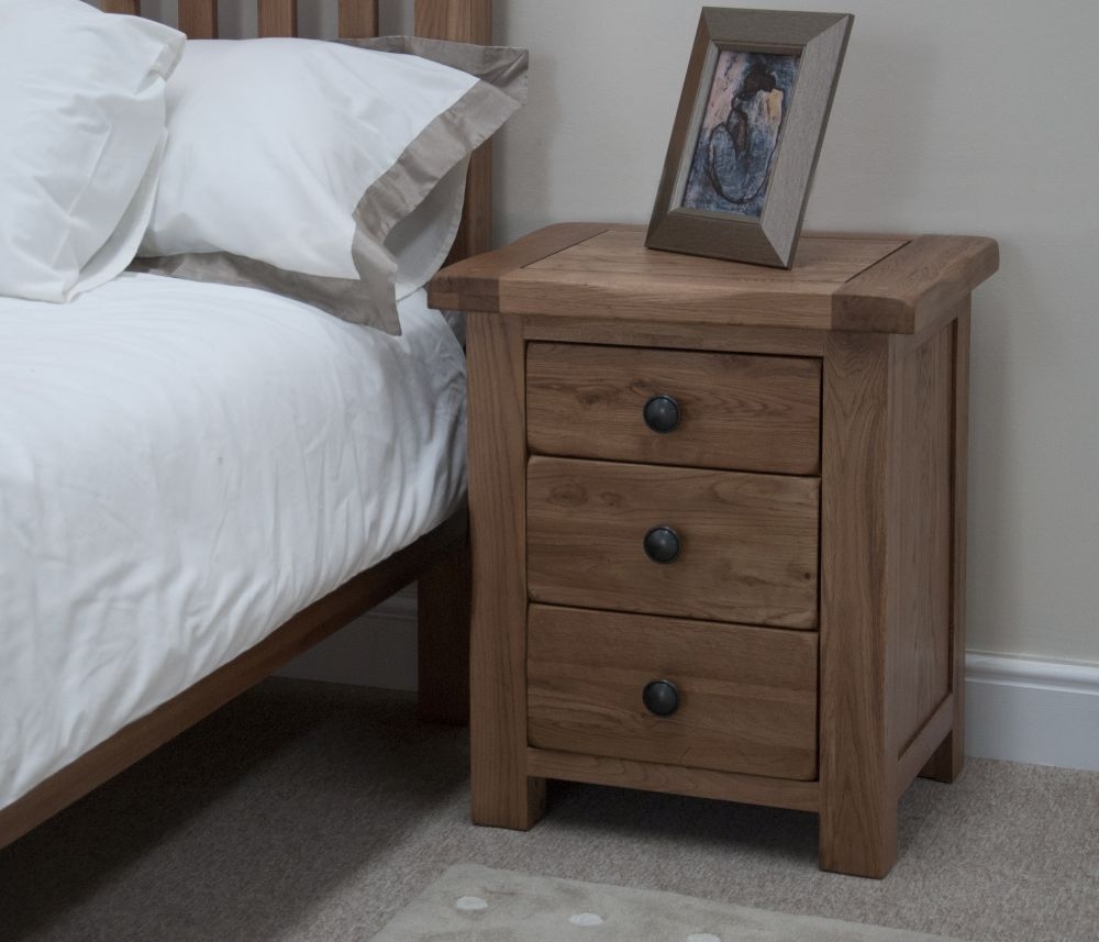 Product photograph of Homestyle Gb Rustic Oak Bedside Cabinet from Choice Furniture Superstore.