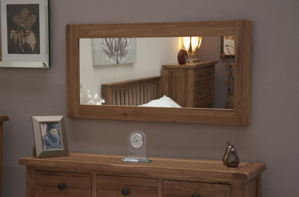 Product photograph of Homestyle Gb Rustic Oak Rectangular Large Mirror - 64cm X 120cm from Choice Furniture Superstore.