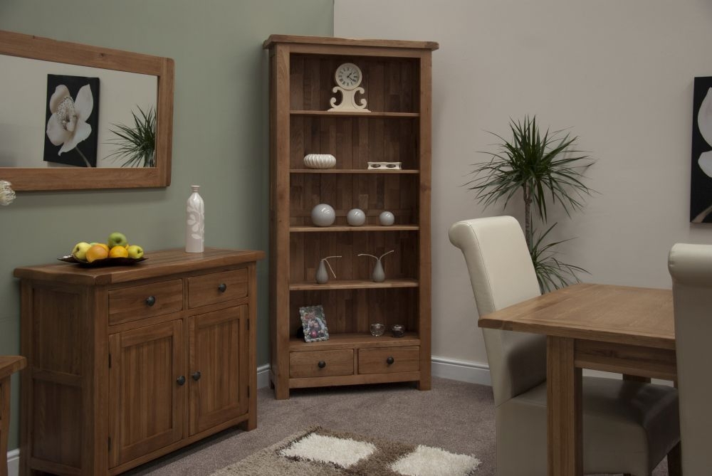 Product photograph of Homestyle Gb Rustic Oak Large Bookcase from Choice Furniture Superstore.