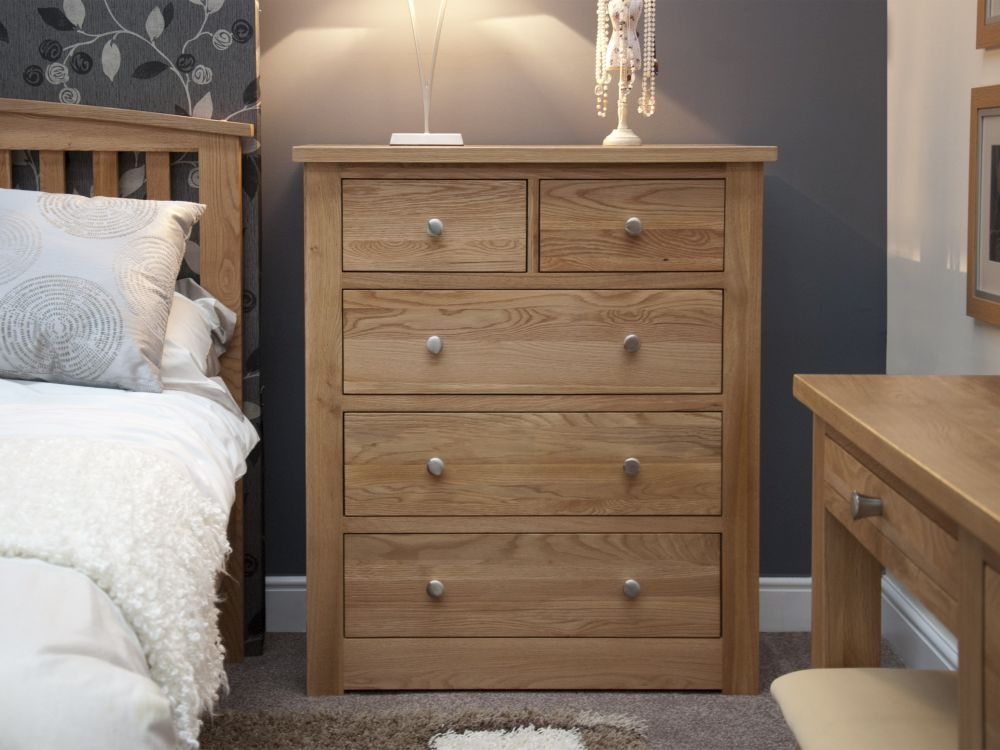 Product photograph of Homestyle Gb Torino Oak 3 2 Drawer Chest from Choice Furniture Superstore.