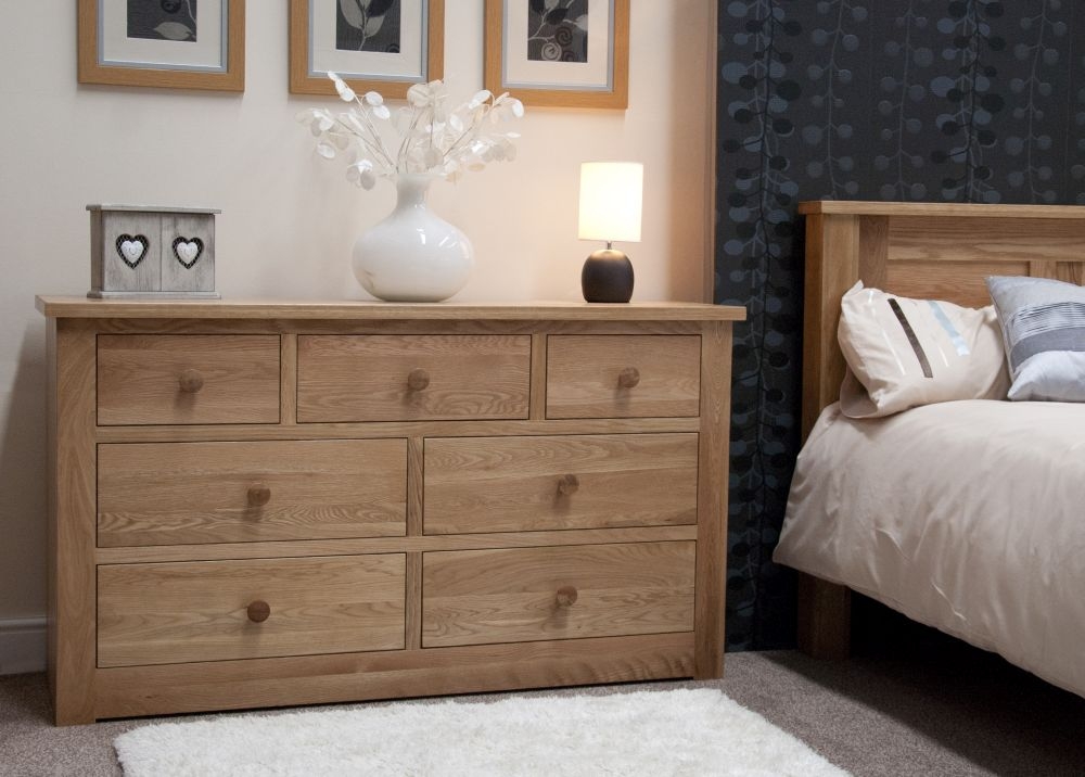 Product photograph of Homestyle Gb Torino Oak 4 3 Drawer Chest from Choice Furniture Superstore.