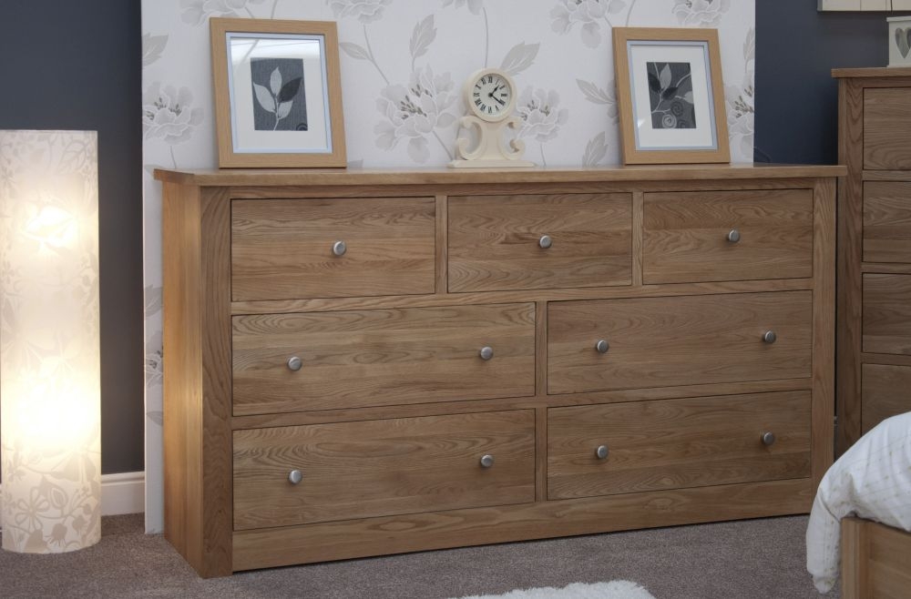 Product photograph of Homestyle Gb Torino Oak 4 3 Drawer Deep Chest from Choice Furniture Superstore.