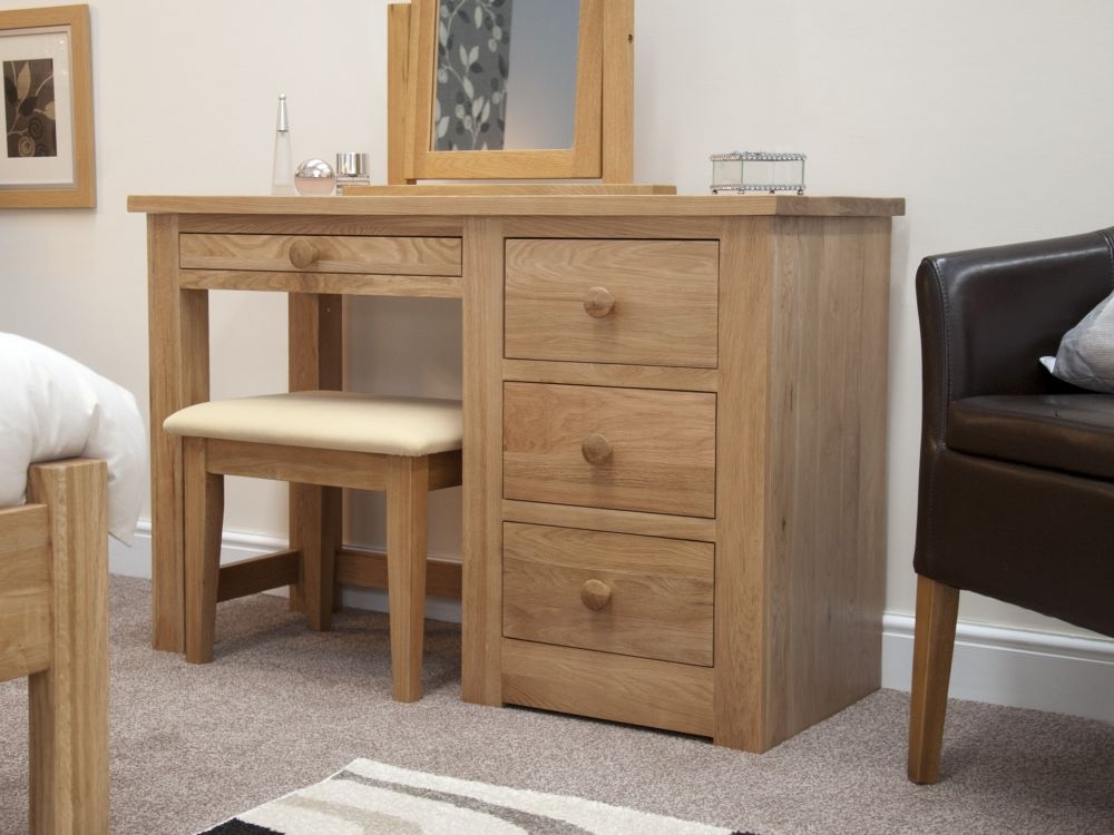 Homestyle GB Torino Oak Dressing Table with Stool