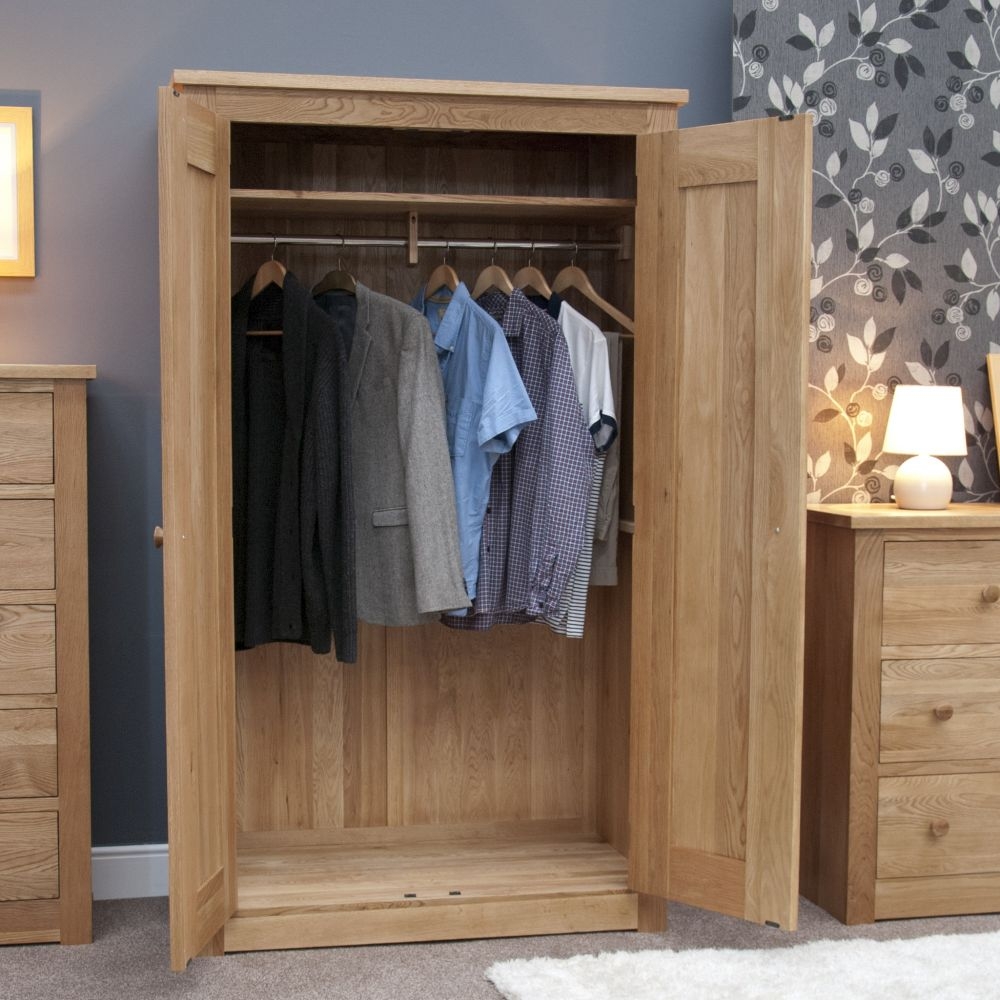 Product photograph of Homestyle Gb Torino Oak 2 Door Wardrobe from Choice Furniture Superstore.