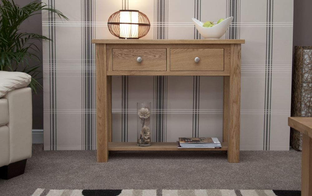 Product photograph of Homestyle Gb Torino Oak Console Table from Choice Furniture Superstore.