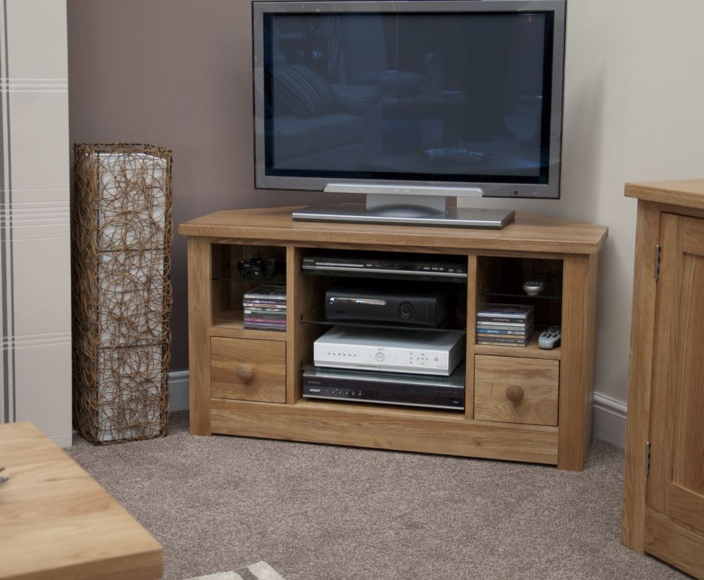 Product photograph of Homestyle Gb Torino Oak Corner Tv Unit from Choice Furniture Superstore.
