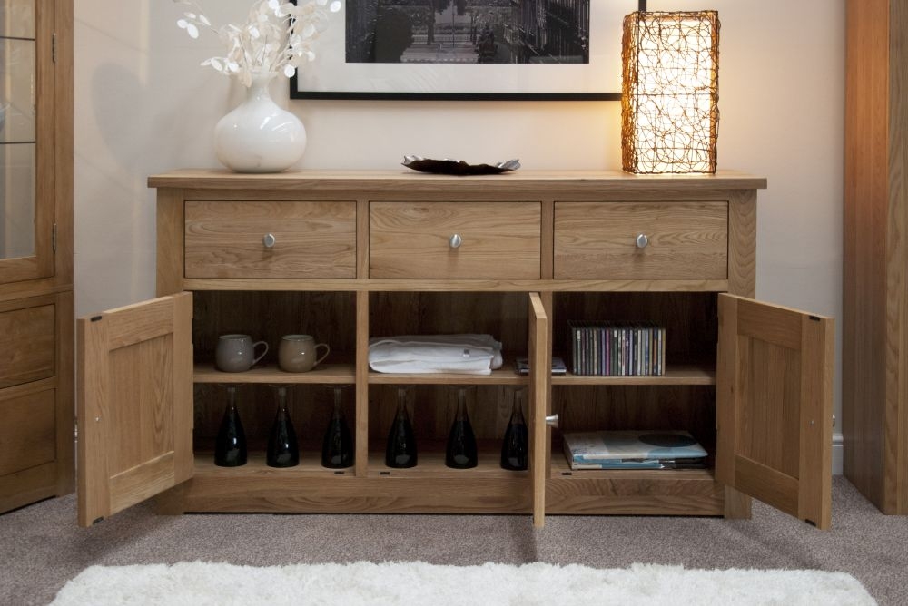 Product photograph of Homestyle Gb Torino Oak Large Drawer Wide Sideboard from Choice Furniture Superstore.