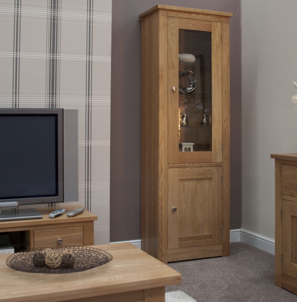 Product photograph of Homestyle Gb Torino Oak Display Cabinet from Choice Furniture Superstore.