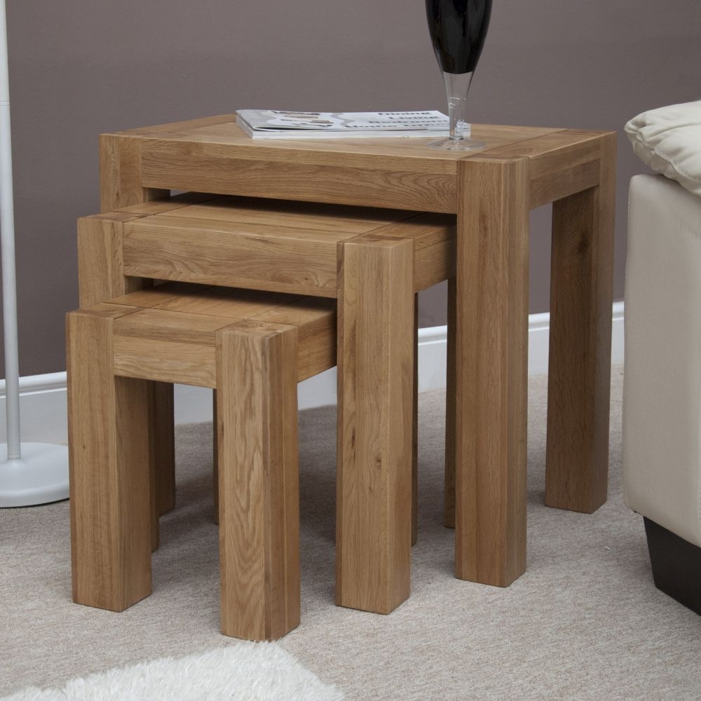 Product photograph of Homestyle Gb Trend Oak Nest Of Tables from Choice Furniture Superstore.