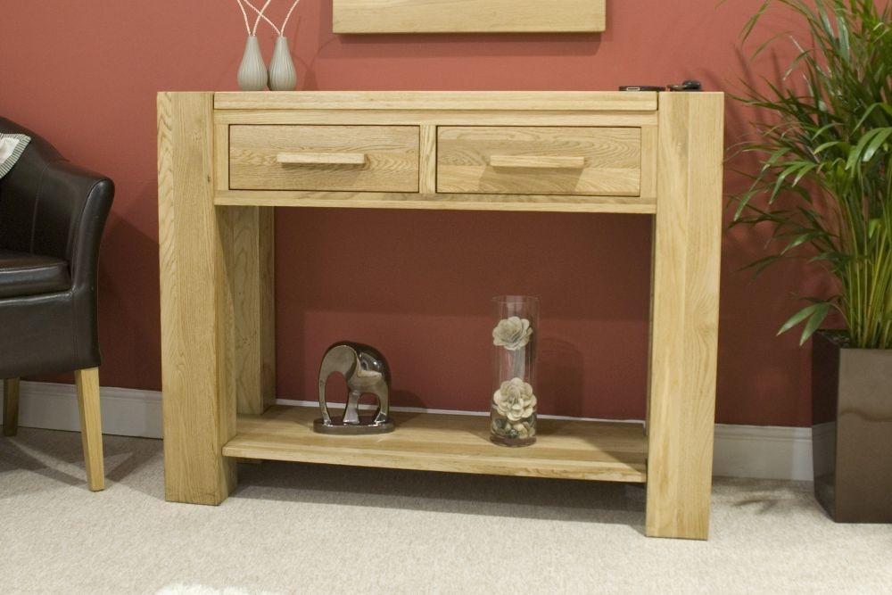 Product photograph of Homestyle Gb Trend Oak Console Table from Choice Furniture Superstore.