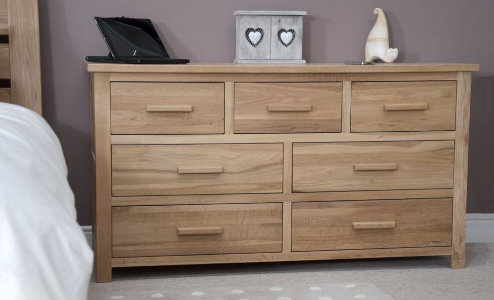 Product photograph of Homestyle Gb Opus Oak 4 3 Drawer Multi Chest from Choice Furniture Superstore.