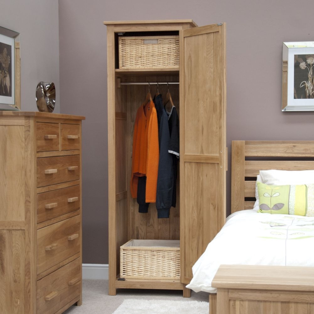 Product photograph of Homestyle Gb Opus Oak 1 Door Wardrobe from Choice Furniture Superstore.