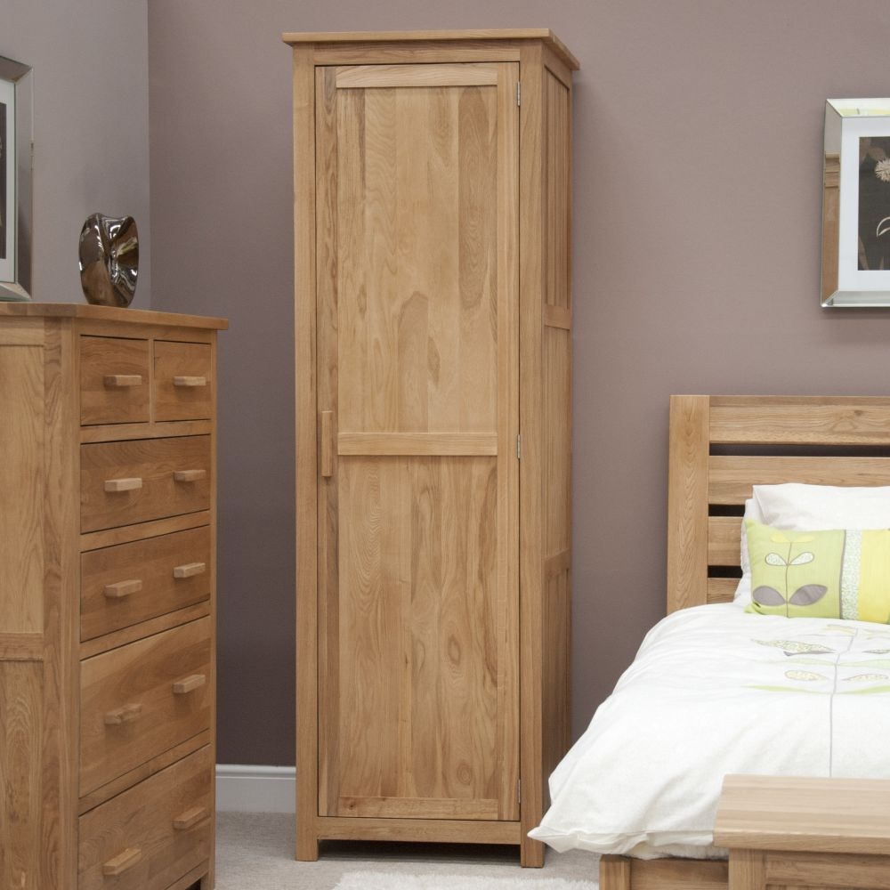 Product photograph of Homestyle Gb Opus Oak 1 Door Wardrobe from Choice Furniture Superstore.