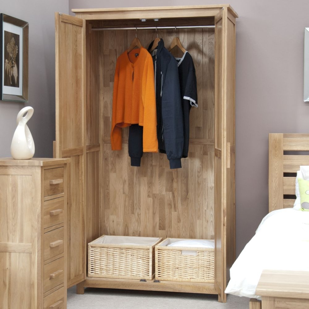 Product photograph of Homestyle Gb Opus Oak 2 Door Wardrobe from Choice Furniture Superstore.