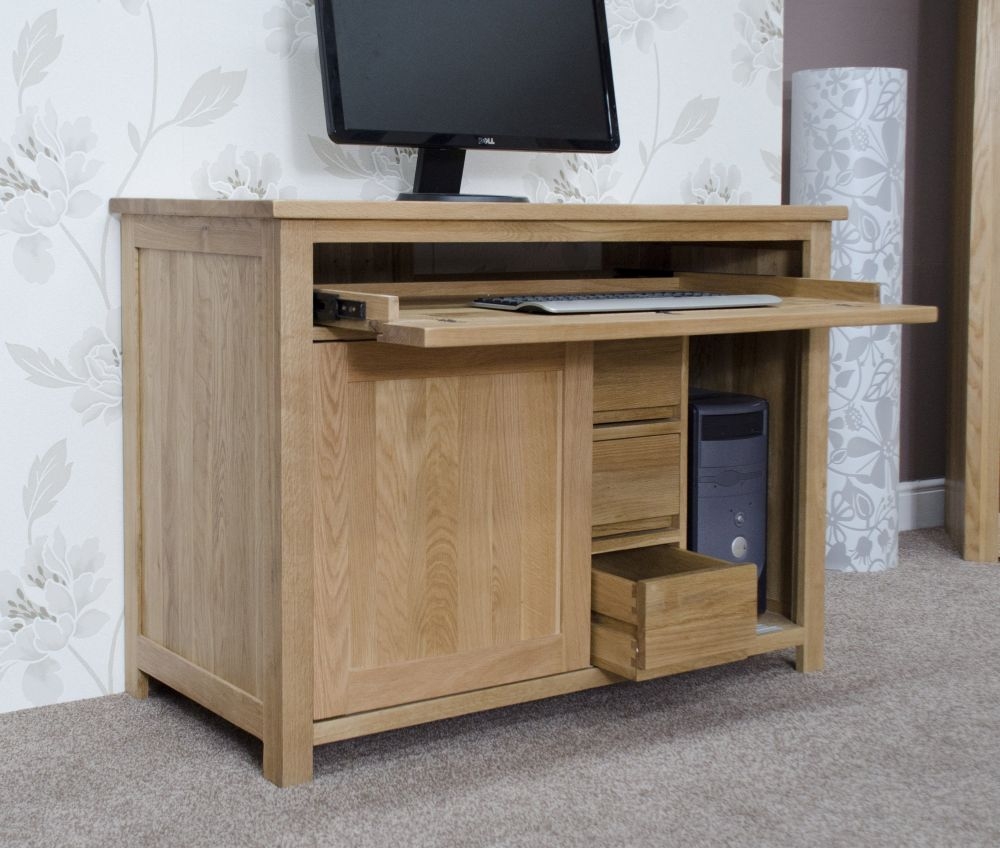 Product photograph of Homestyle Gb Opus Oak Hideaway Desk from Choice Furniture Superstore.