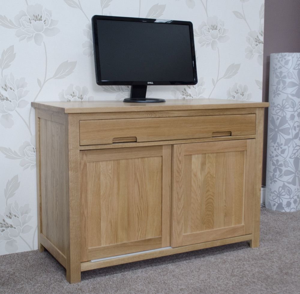 Product photograph of Homestyle Gb Opus Oak Hideaway Desk from Choice Furniture Superstore.