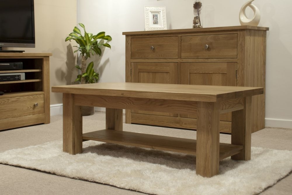 Product photograph of Homestyle Gb Vermont Oak Large Coffee Table from Choice Furniture Superstore.