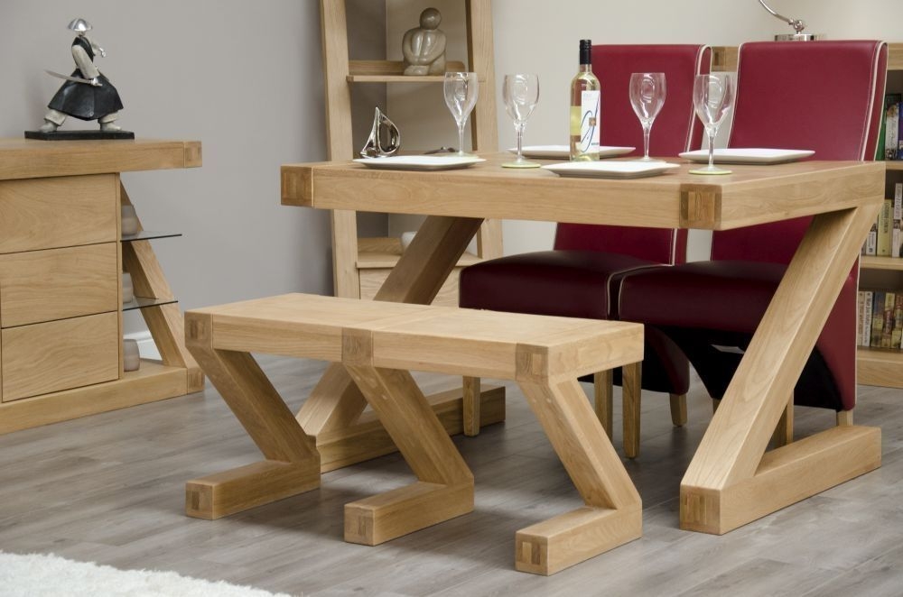 Product photograph of Homestyle Gb Z Designer Oak Small Dining Bench from Choice Furniture Superstore.
