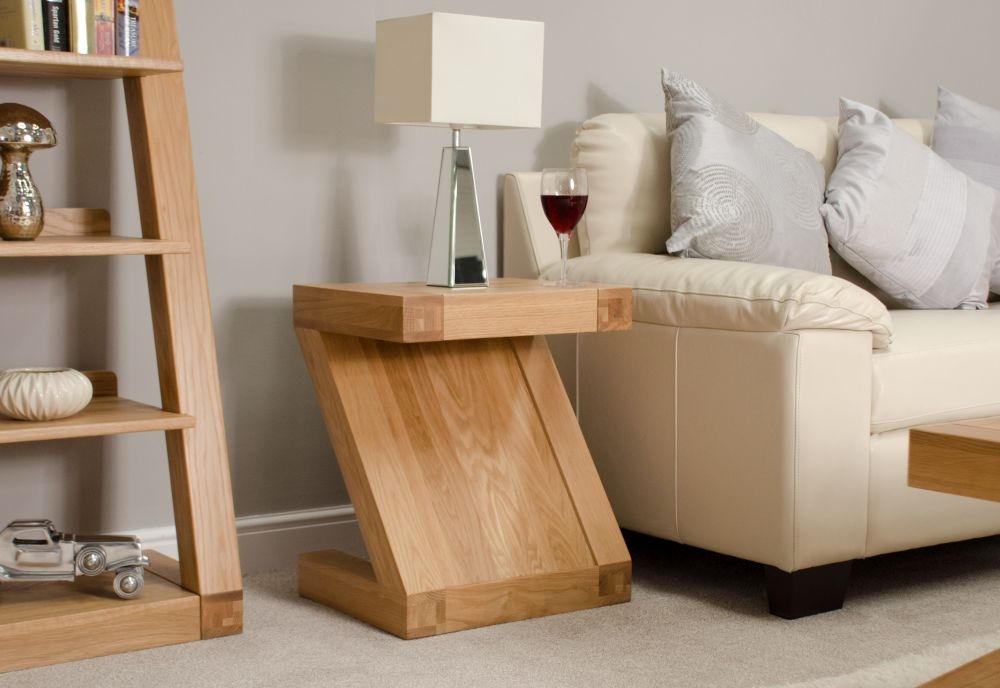 Product photograph of Homestyle Gb Z Designer Oak Lamp Table from Choice Furniture Superstore.