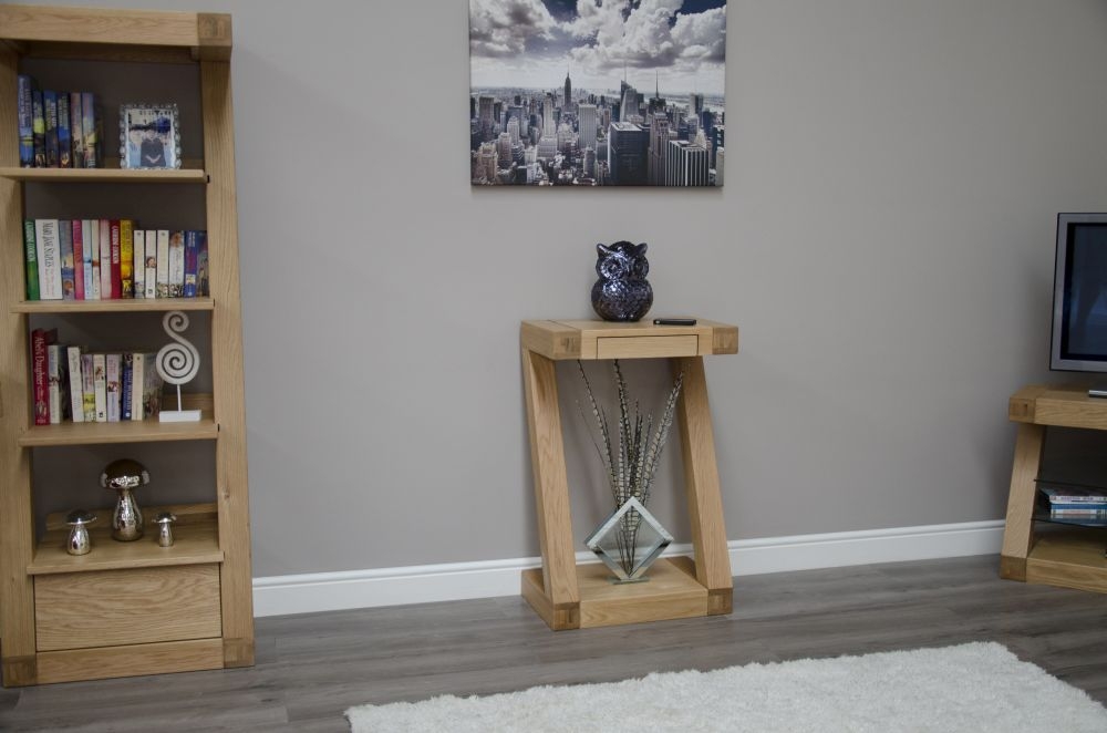 Product photograph of Homestyle Gb Z Designer Oak Small Console Table from Choice Furniture Superstore.
