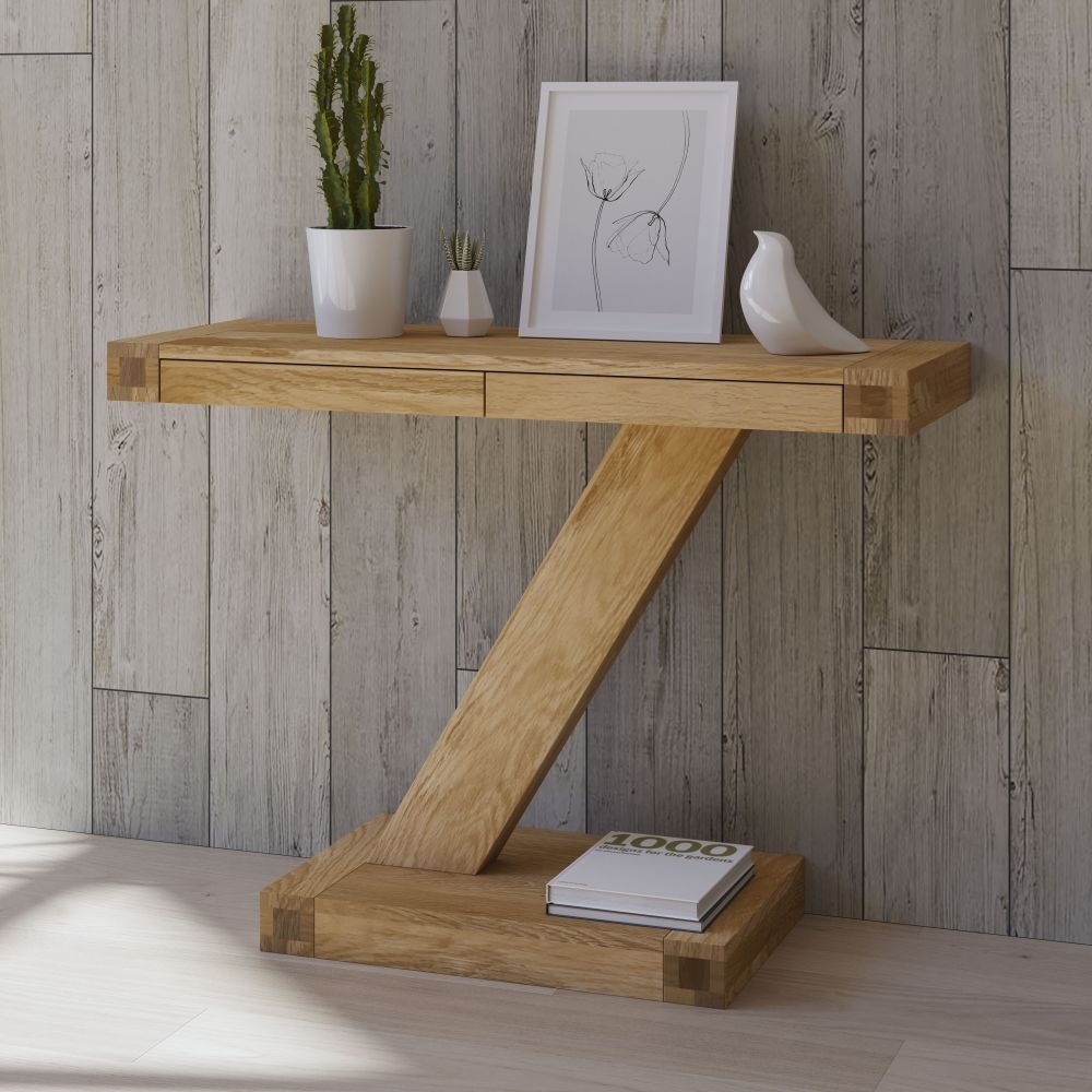 Product photograph of Homestyle Gb Z Designer Oak Large Console Table from Choice Furniture Superstore.