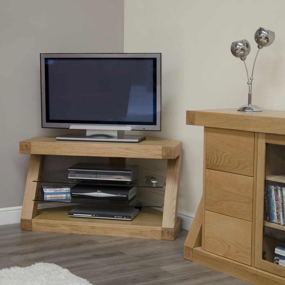 Product photograph of Homestyle Gb Z Designer Oak Corner Tv Unit from Choice Furniture Superstore.