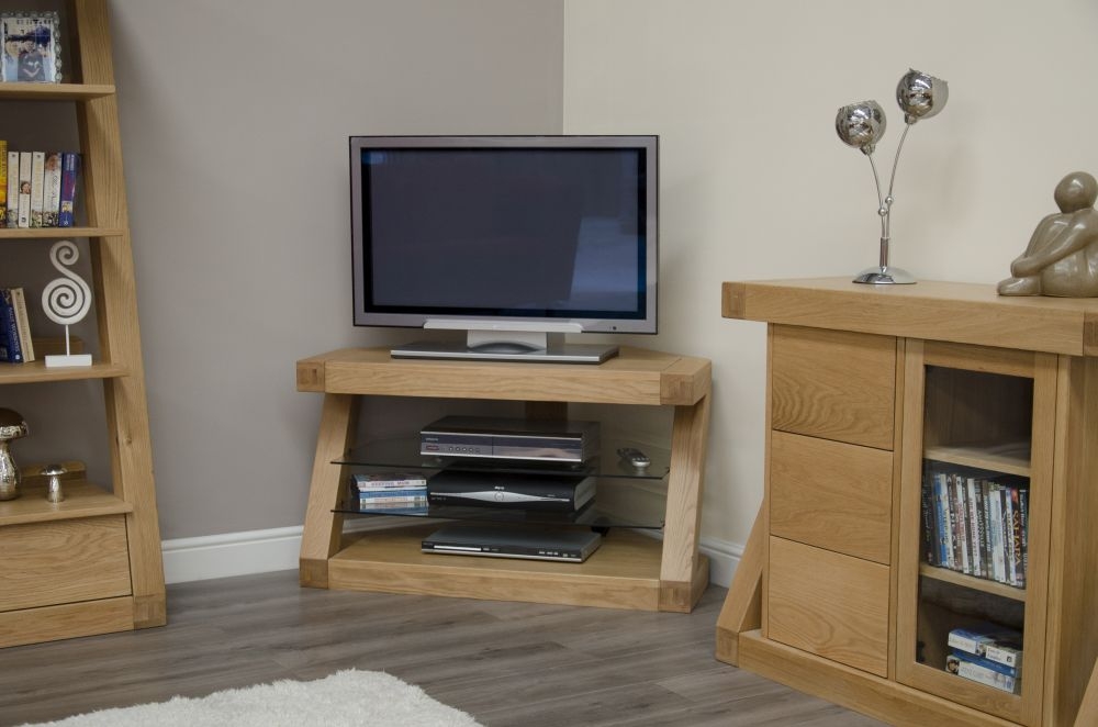 Product photograph of Homestyle Gb Z Designer Oak Corner Tv Unit from Choice Furniture Superstore.