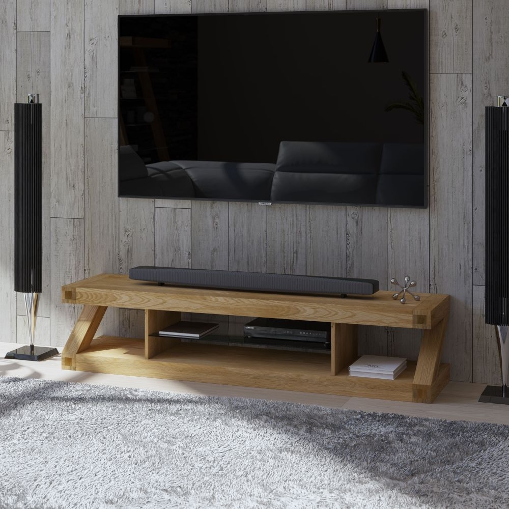 Product photograph of Homestyle Gb Z Designer Oak Large Plasma Unit from Choice Furniture Superstore.