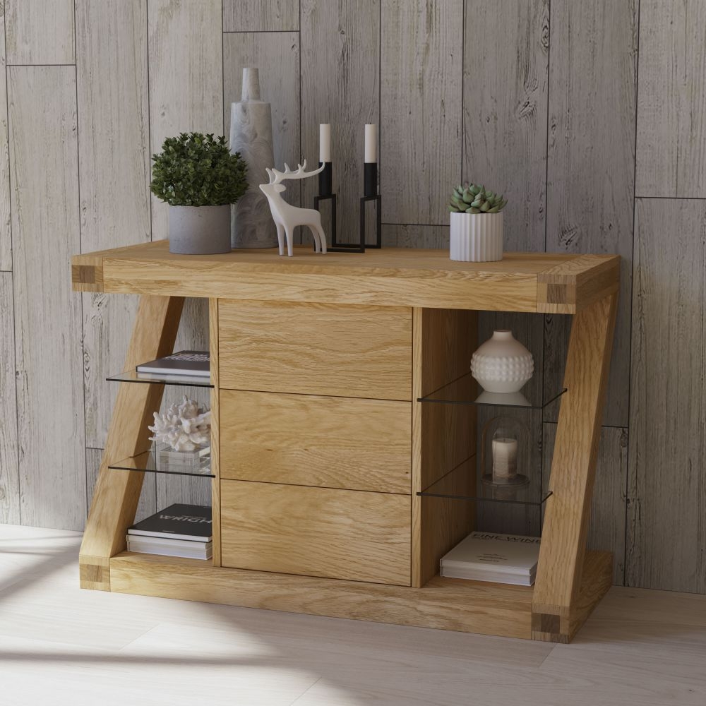 Product photograph of Homestyle Gb Z Designer Oak Small Sideboard from Choice Furniture Superstore.