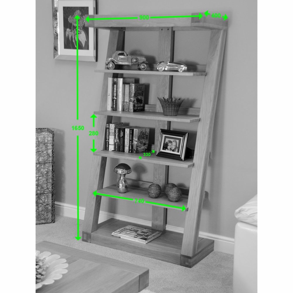 Product photograph of Homestyle Gb Z Designer Oak Large Bookcase from Choice Furniture Superstore.