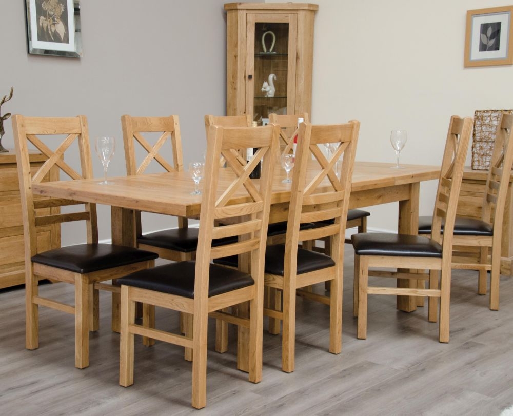 Product photograph of Homestyle Gb Deluxe Oak Cross Back Dining Chair Sold In Pairs from Choice Furniture Superstore.