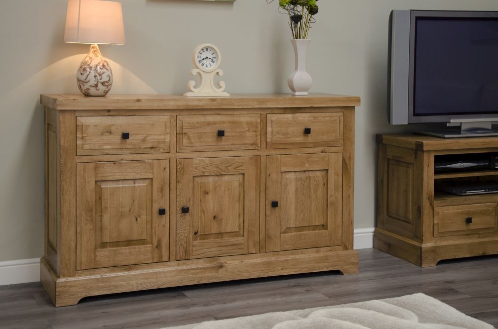 Product photograph of Homestyle Gb Deluxe Oak Large Sideboard from Choice Furniture Superstore.