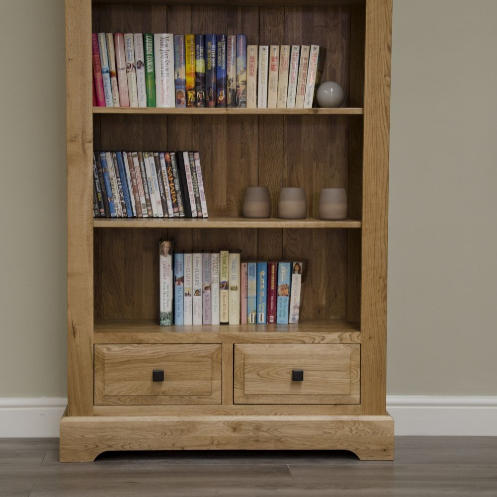 Product photograph of Homestyle Gb Deluxe Oak Large Bookcase from Choice Furniture Superstore.