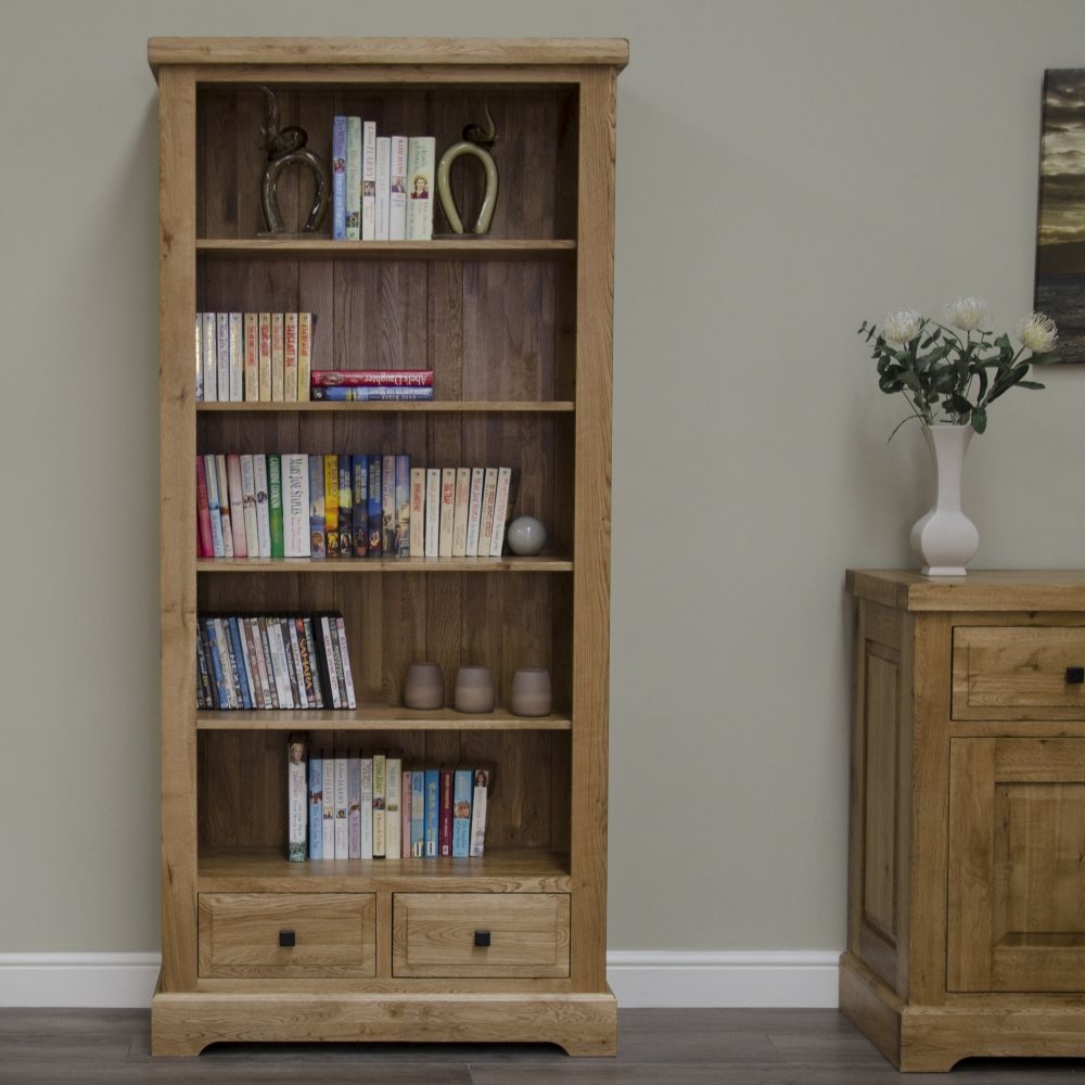 Product photograph of Homestyle Gb Deluxe Oak Large Bookcase from Choice Furniture Superstore.
