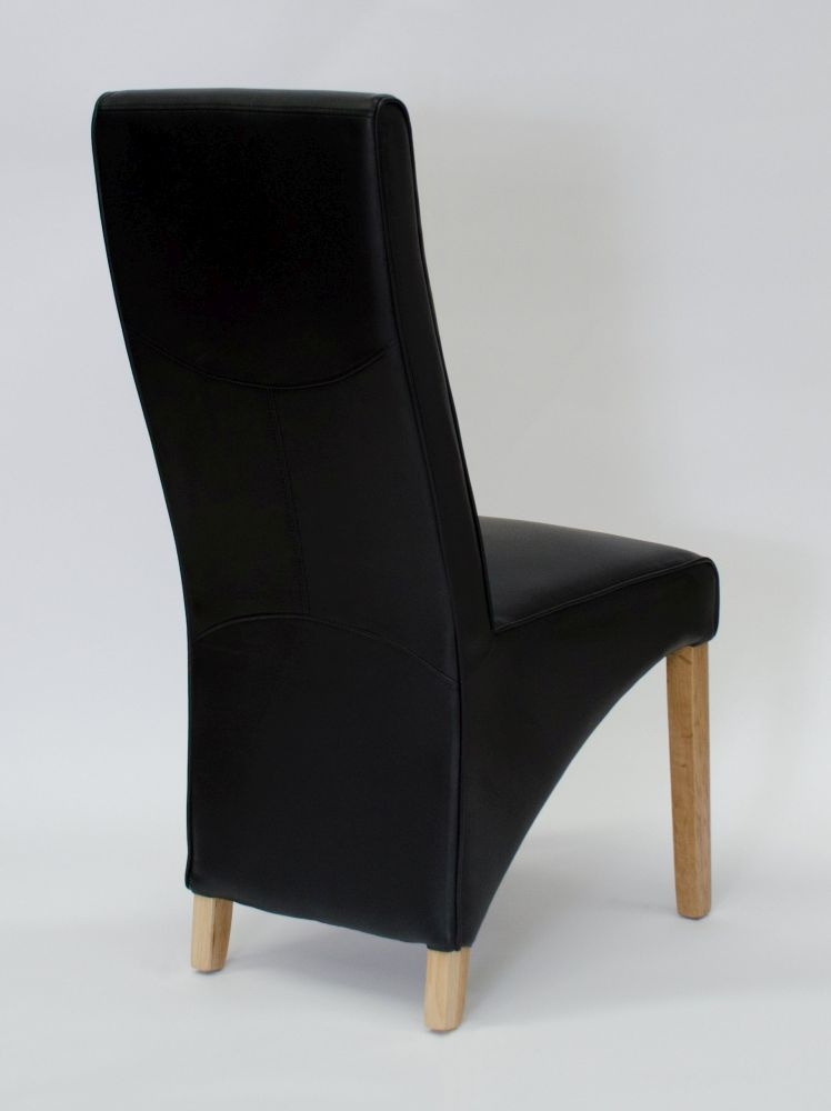 Product photograph of Wren Matt Noir Bonded Leather Dining Chair Sold In Pairs from Choice Furniture Superstore.