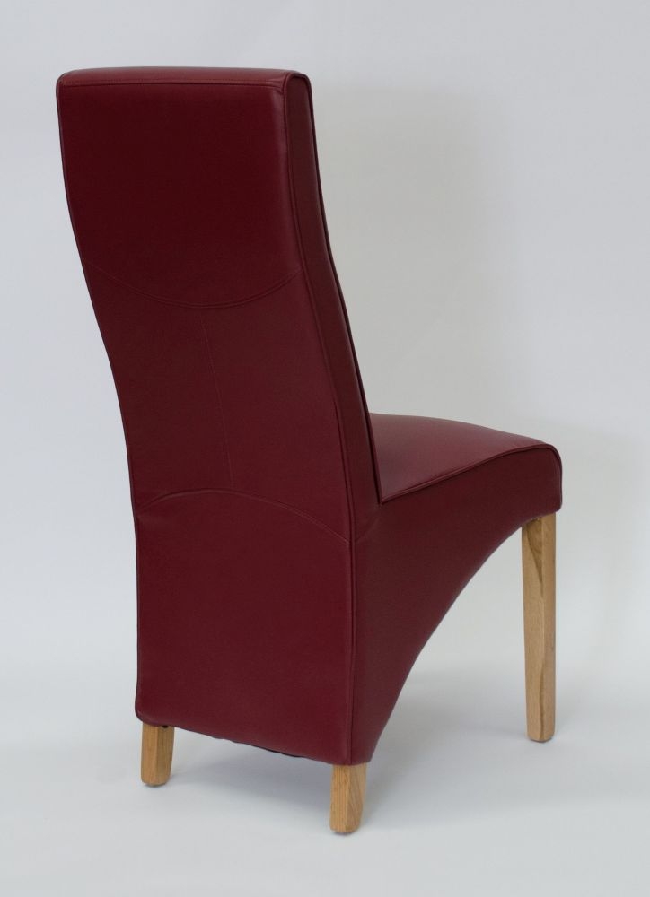 Product photograph of Wren Matt Ruby Bonded Leather Dining Chair Sold In Pairs from Choice Furniture Superstore.