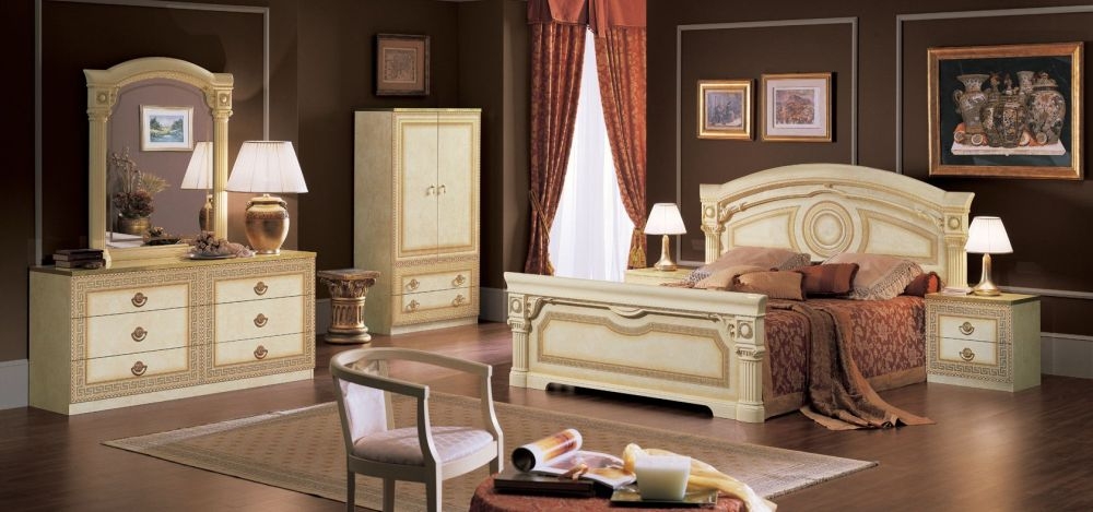 Product photograph of Camel Aida Ivory Italian Double Dresser from Choice Furniture Superstore.