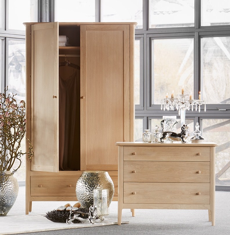 Product photograph of Hudson Oak Wardrobe from Choice Furniture Superstore.