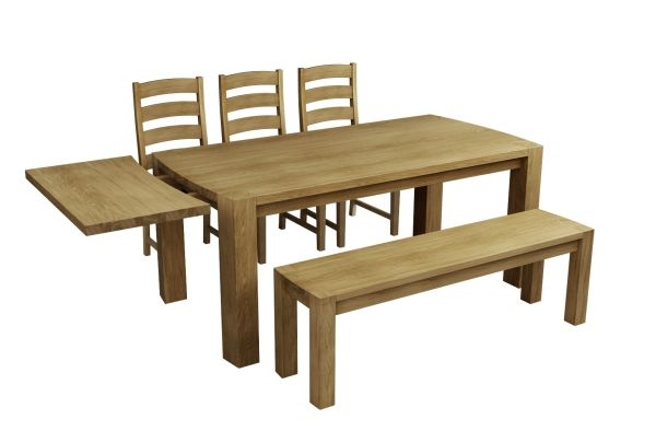 Product photograph of Goliath Oak 6 Seater Extending Dining Table from Choice Furniture Superstore.