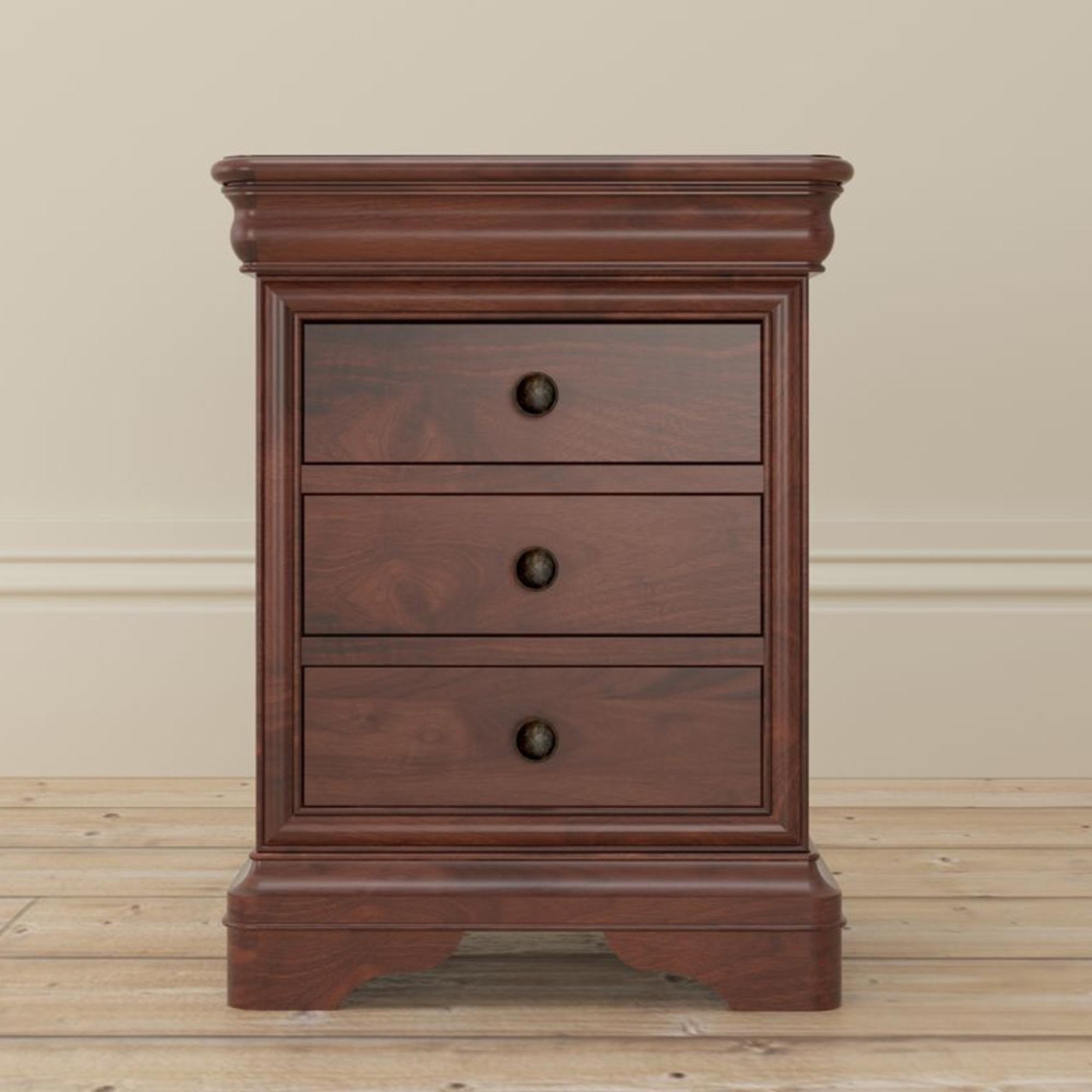 Product photograph of Willis And Gambier Antoinette Cherrywood 3 Drawer Bedside Cabinet from Choice Furniture Superstore.