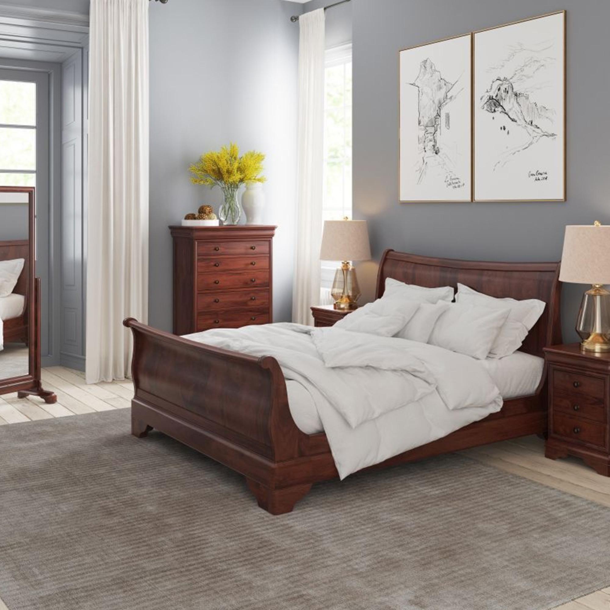 Product photograph of Willis And Gambier Antoinette Cherrywood 3 Drawer Bedside Cabinet from Choice Furniture Superstore.