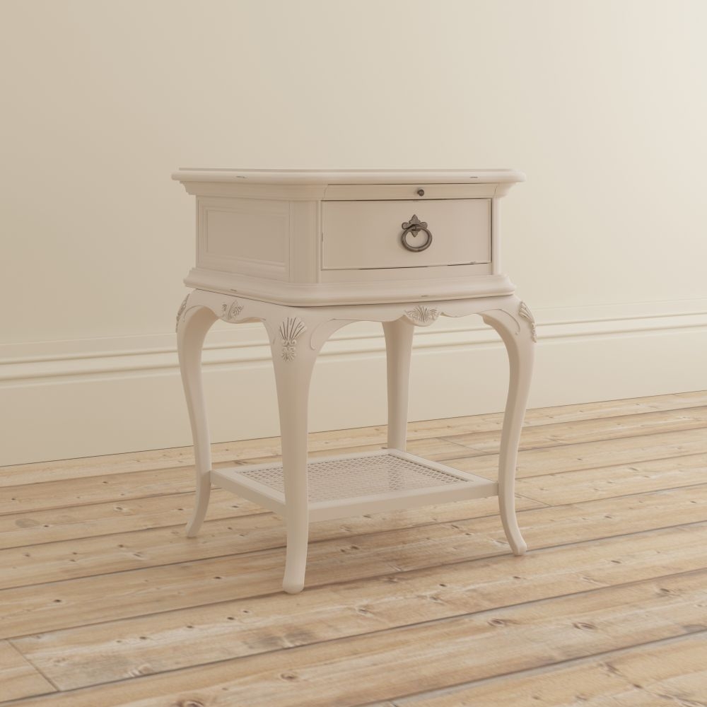 Product photograph of Willis And Gambier Ivory 1 Drawer Bedside Table from Choice Furniture Superstore.