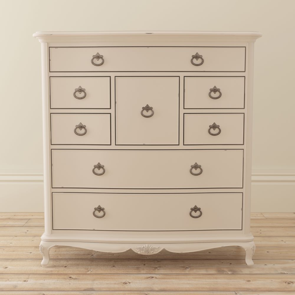 Product photograph of Willis And Gambier Ivory 8 Drawer Chest from Choice Furniture Superstore.